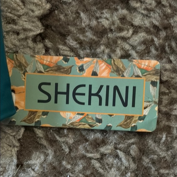 Shekini Teal Halter Bikini with Wrap-Around Ties - Picture 3 of 8